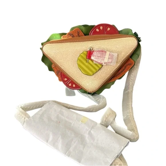 Kate Spade Glamwich Sandwich Embellished Micro Crossbody Bag Foodie NWT - Picture 9 of 10